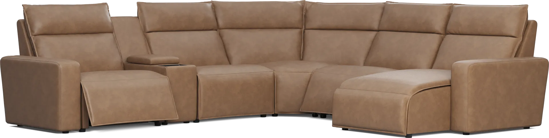 Saddle 6 Pc Dual Power Reclining ModularTwo - Image 1