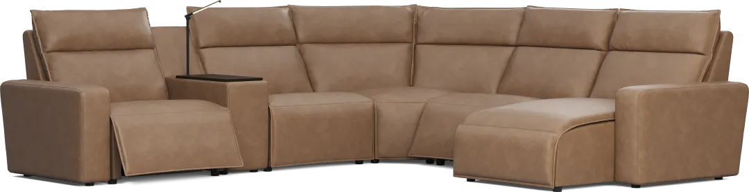 Saddle 6 Pc Dual Power Reclining ModularTwo