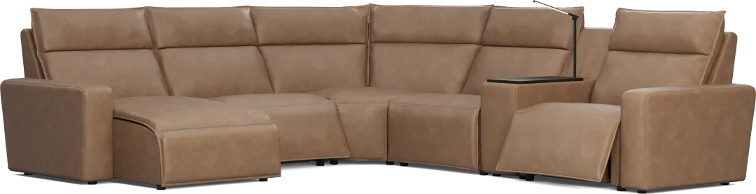 Saddle 6 Pc Dual Power Reclining ModularTwo