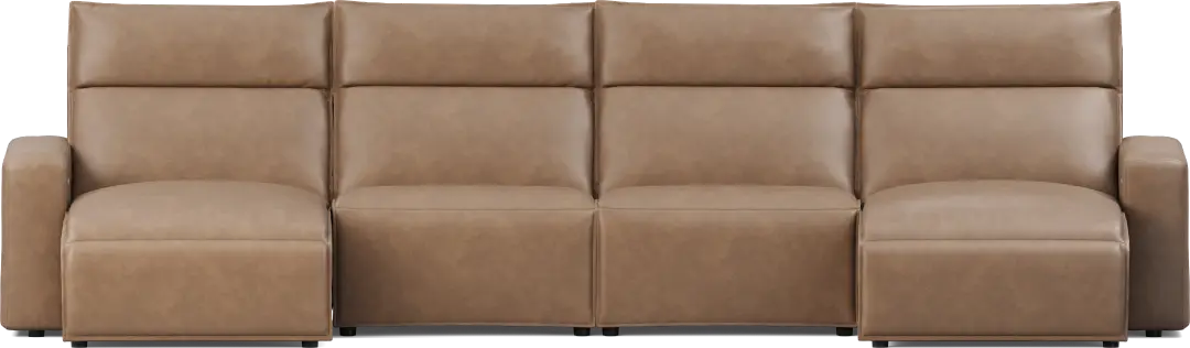 Saddle 4 Pc Dual Power Reclining ModularTwo