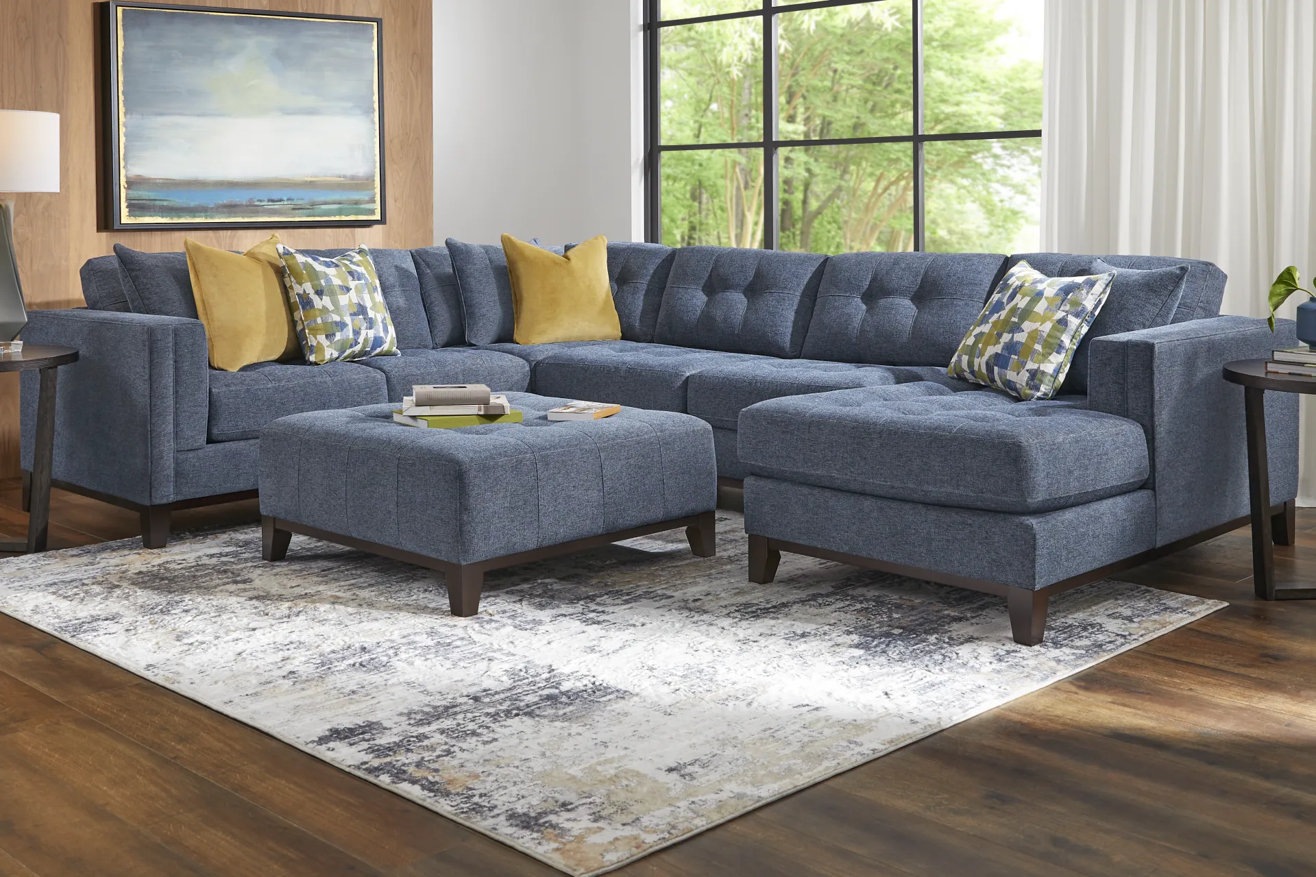 Chatham Navy 3 Pc Sectional - Image 1