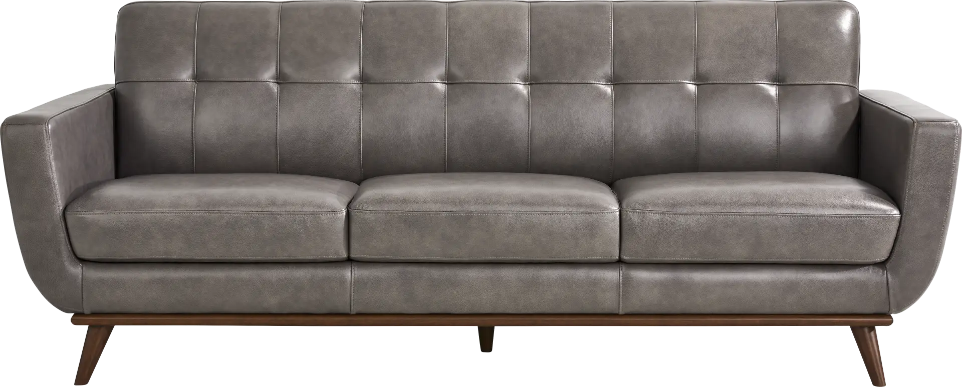 Greyson Gray Leather Sofa