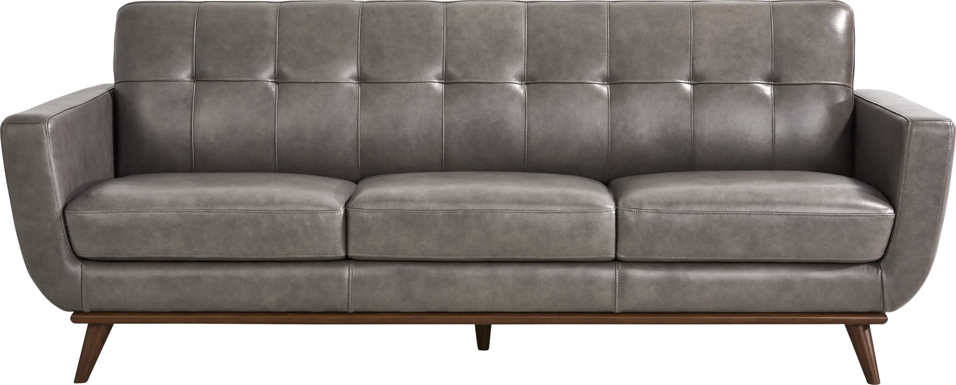Greyson Gray Leather Sofa - Image 1