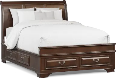 3 pc queen sleigh bed with storage