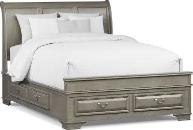 3 pc queen sleigh bed with storage