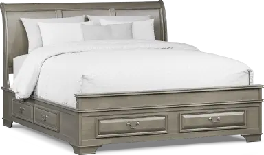3 pc king sleigh bed with storage