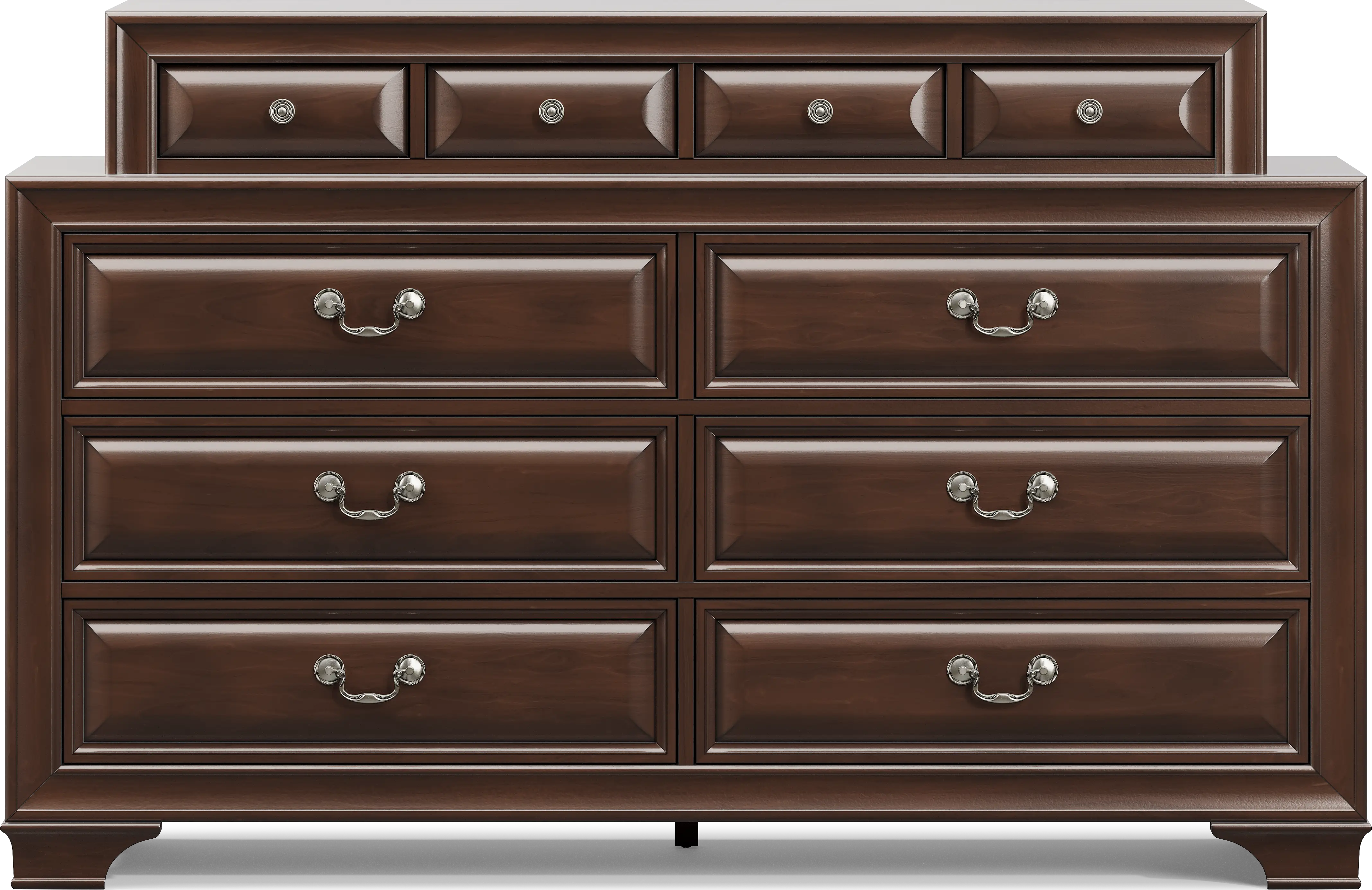 Mill Valley II Cherry Finish 7 Pc Queen Sleigh Bedroom with Storage - Thumbnail - Image 9