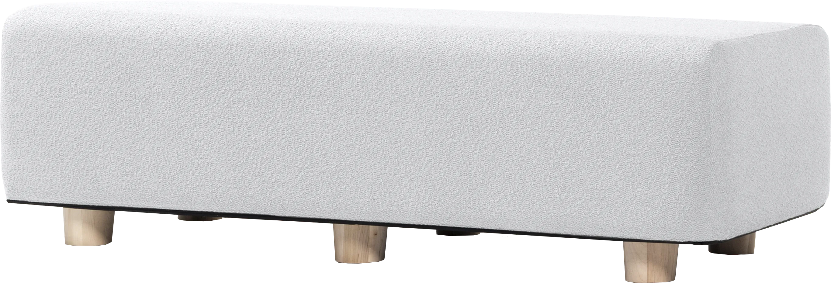 Bellemere White Queen Bed Bench - Thumbnail - Image 1