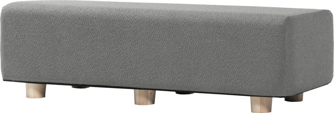 Bellemere Dark Gray King Bed Bench