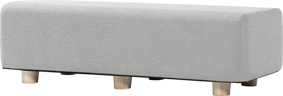 Bellemere Silver Queen Bed Bench