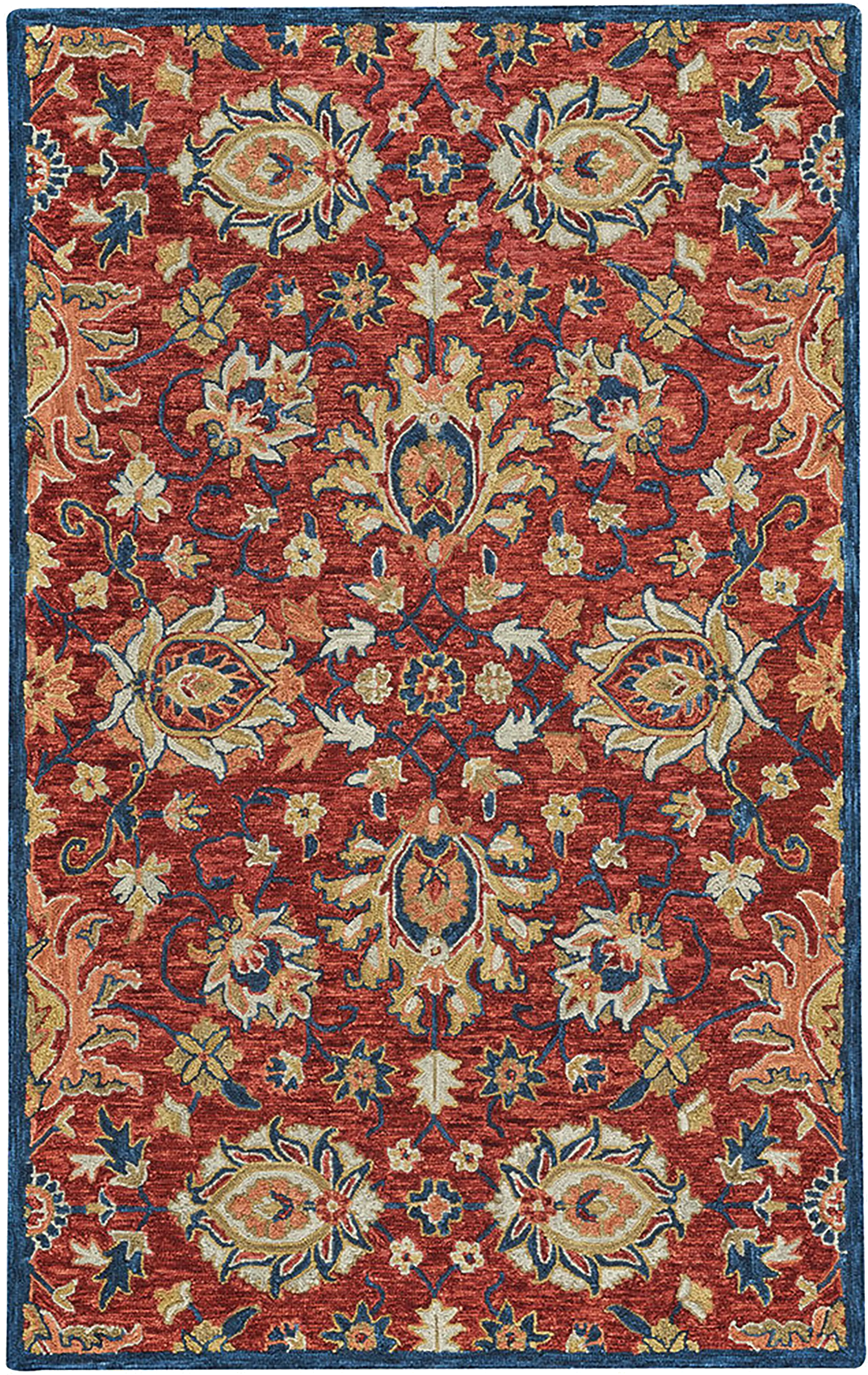 Virsend Multi/Blue 5' x 8' Rug - Thumbnail - Image 1