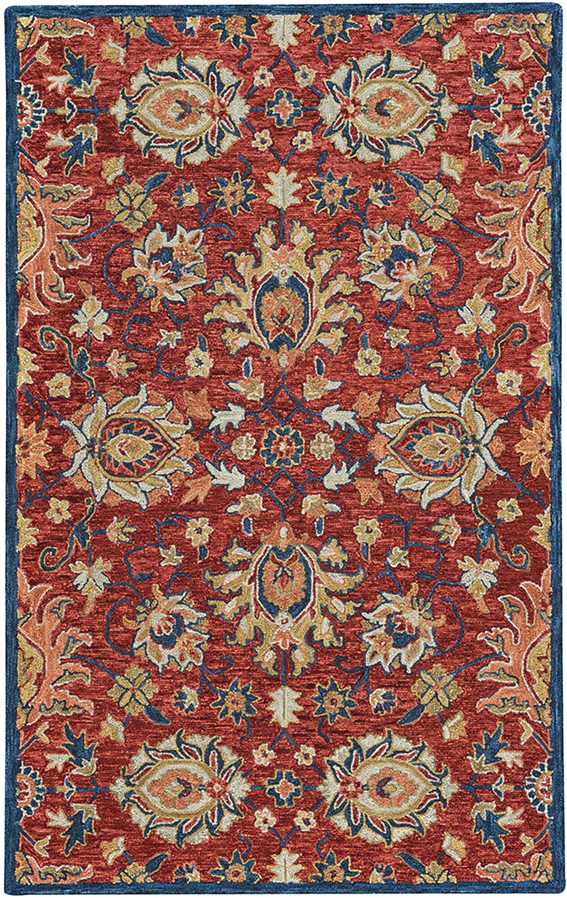 Virsend Multi/Blue 5' x 8' Rug - Image 1