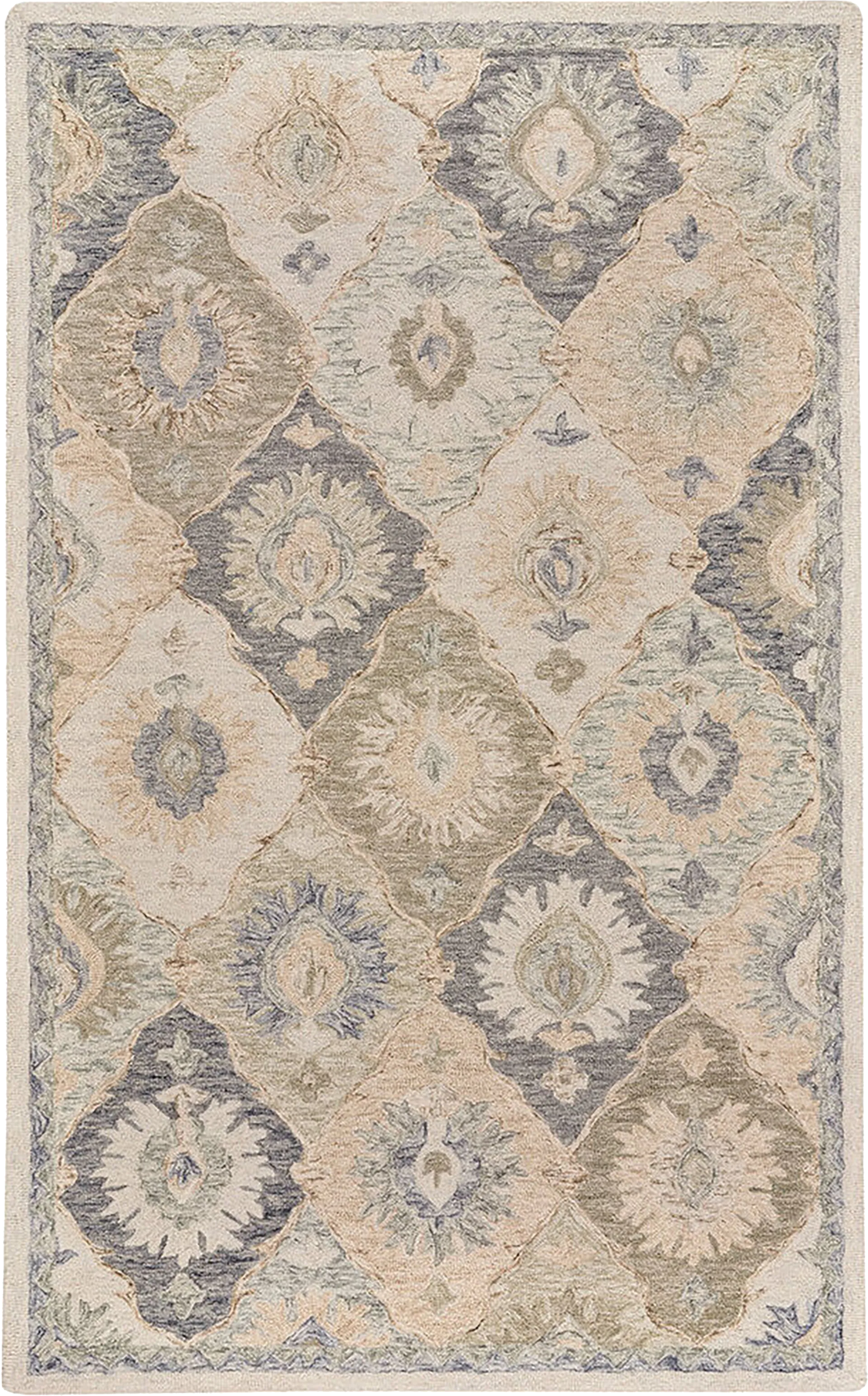 Loragua Gray/Blue 5' x 8' Rug - Image 1