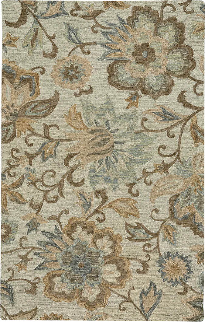 Malabo Beige/Multi 5' x 8' Rug - Image 1
