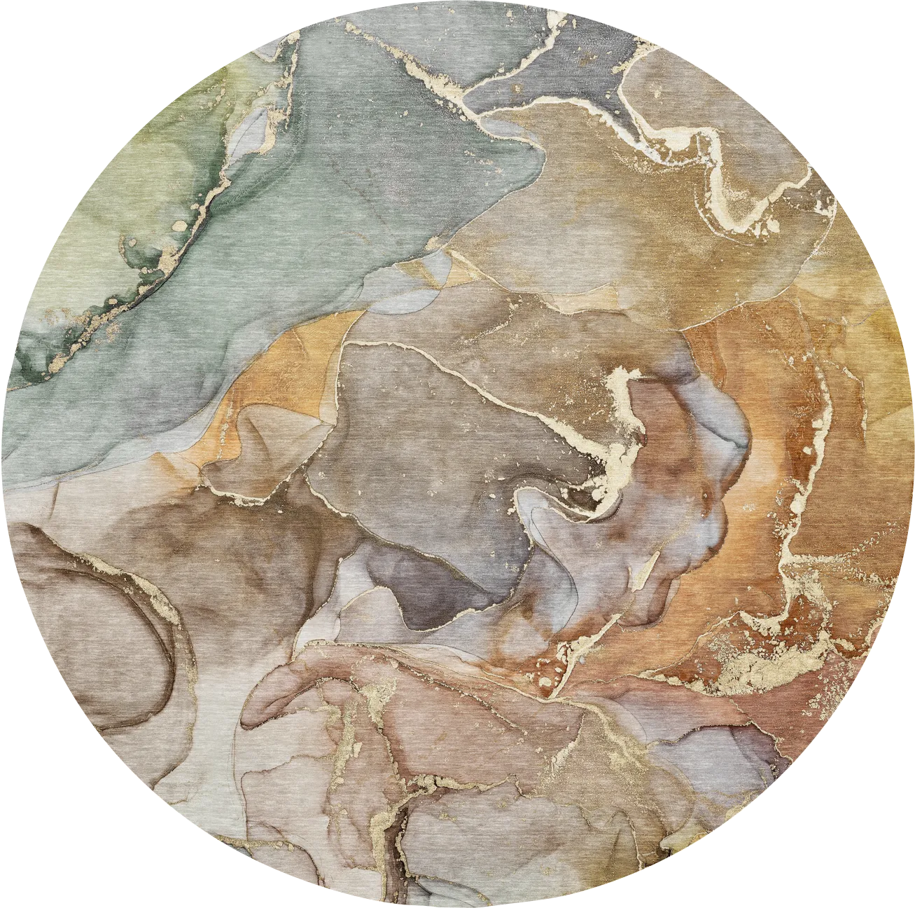 Softy San Fran Multi 8' Round Rug - Thumbnail - Image 1