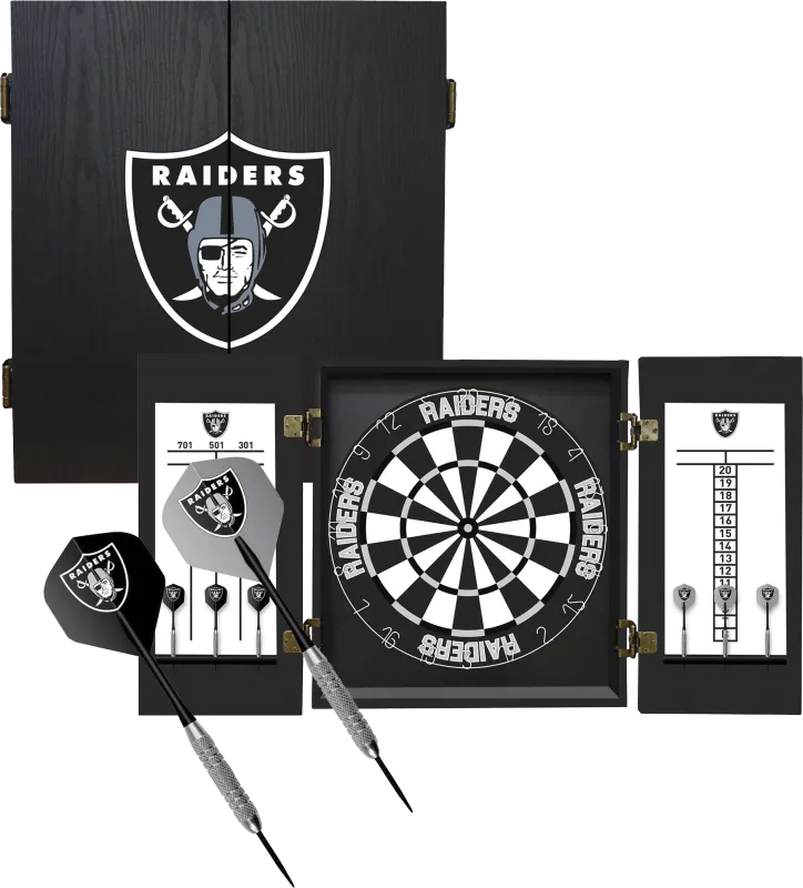 Las Vegas Raiders Black Dartboard Set
