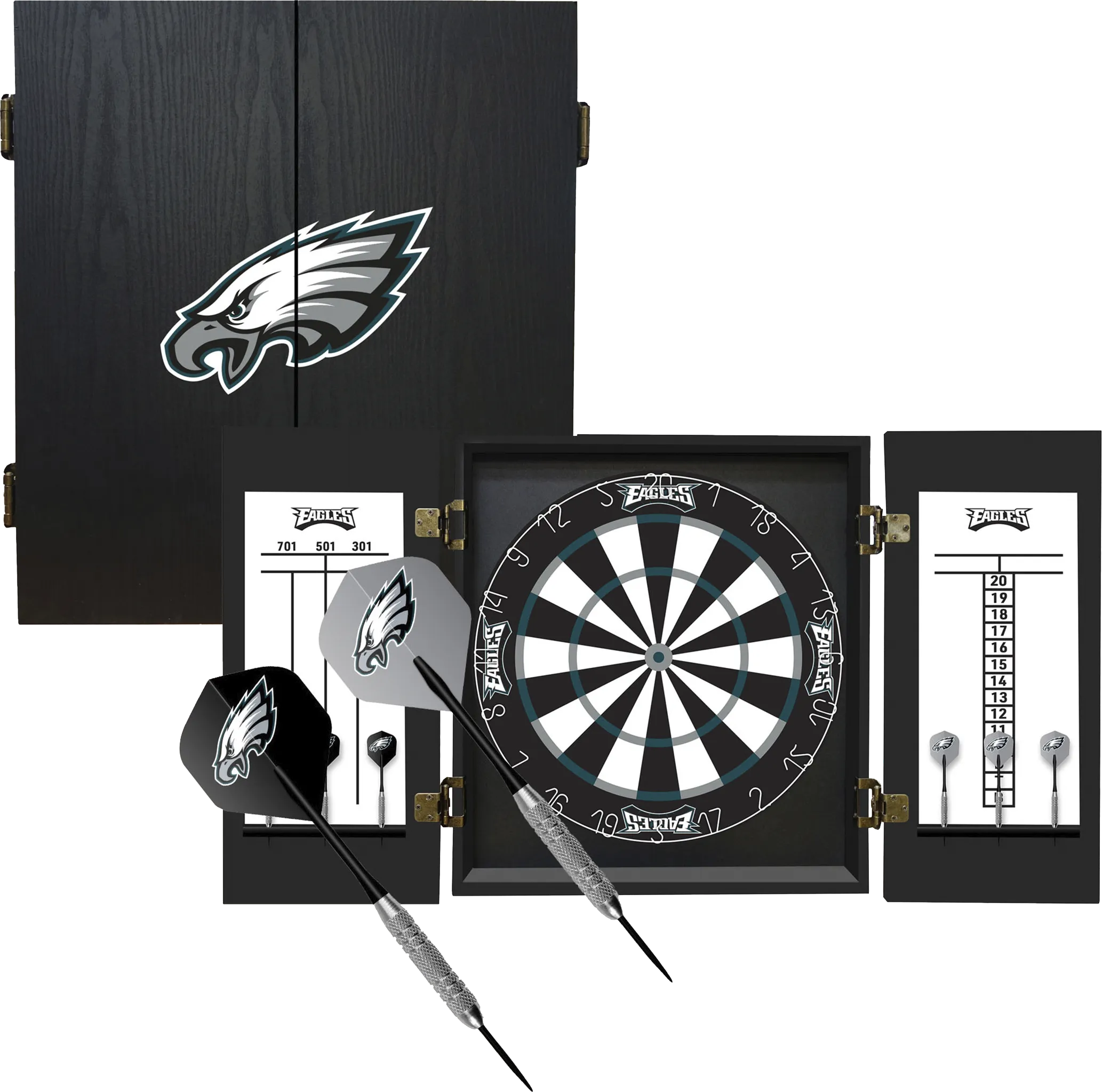 Philadelphia Eagles Black Dartboard Set - Thumbnail - Image 1