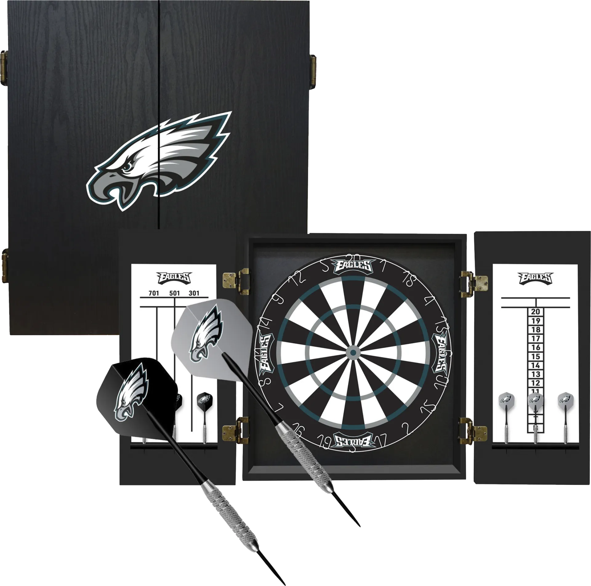 Philadelphia Eagles Black Dartboard Set - Image 1