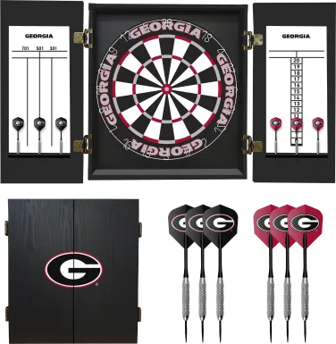 University of Georgia Black Dartboard Set