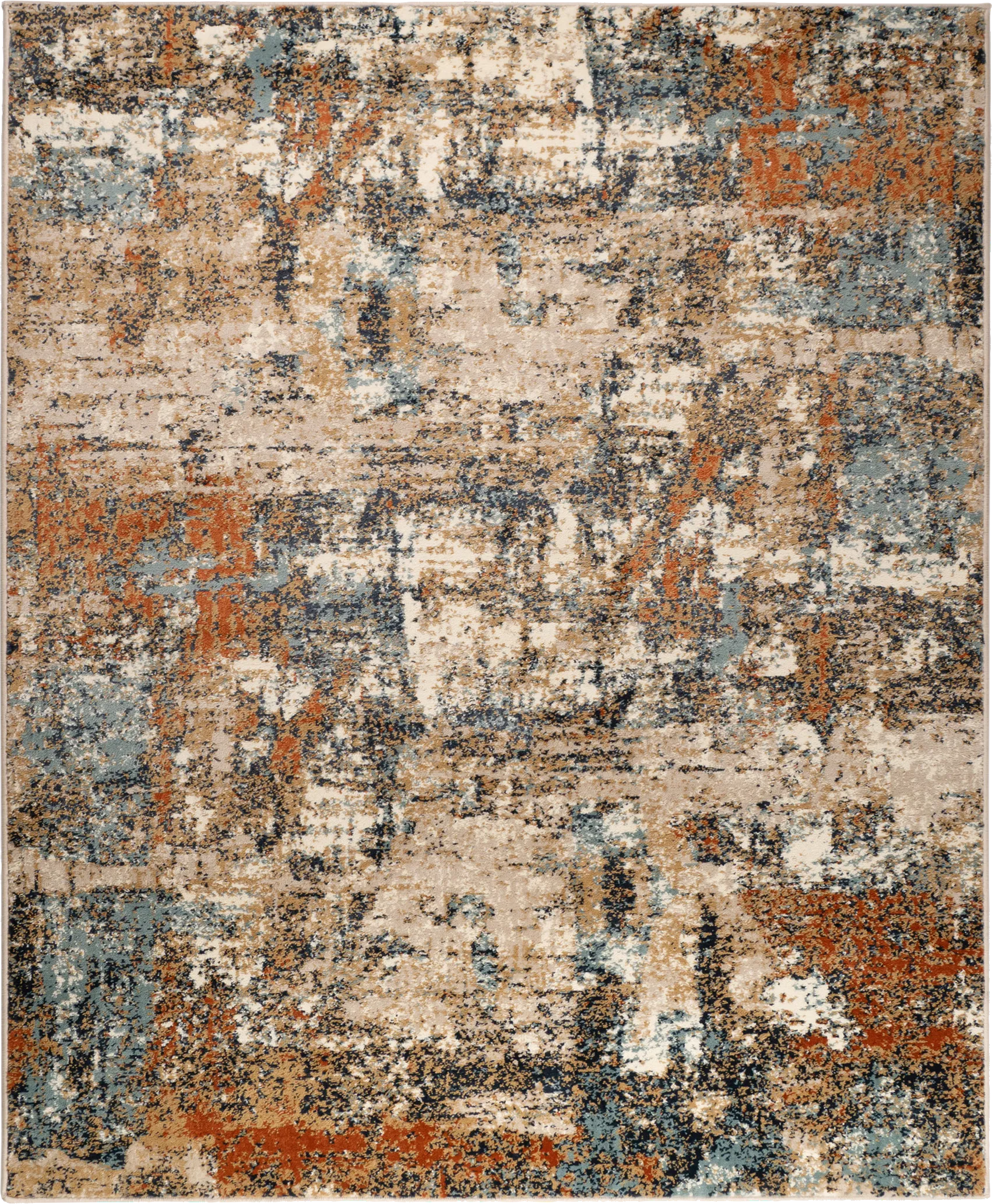 Plaiwich Orange 5'1 x 7'6 Rug - Image 1