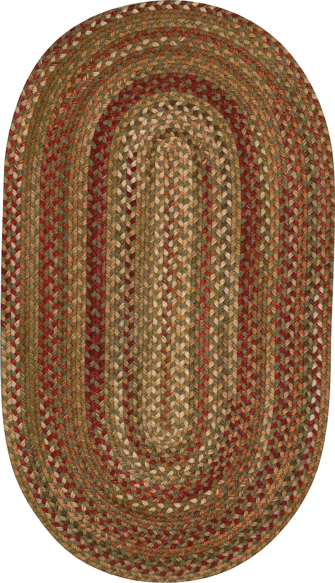 Mugadi Sage/Red 3' x 5' Oval Rug - Thumbnail - Image 1