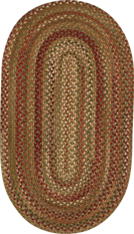 Mugadi Sage/Red 5' x 8' Oval Rug