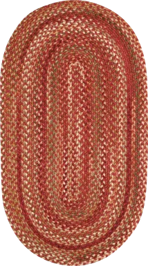 Mugadi Red 5' x 8' Oval Rug
