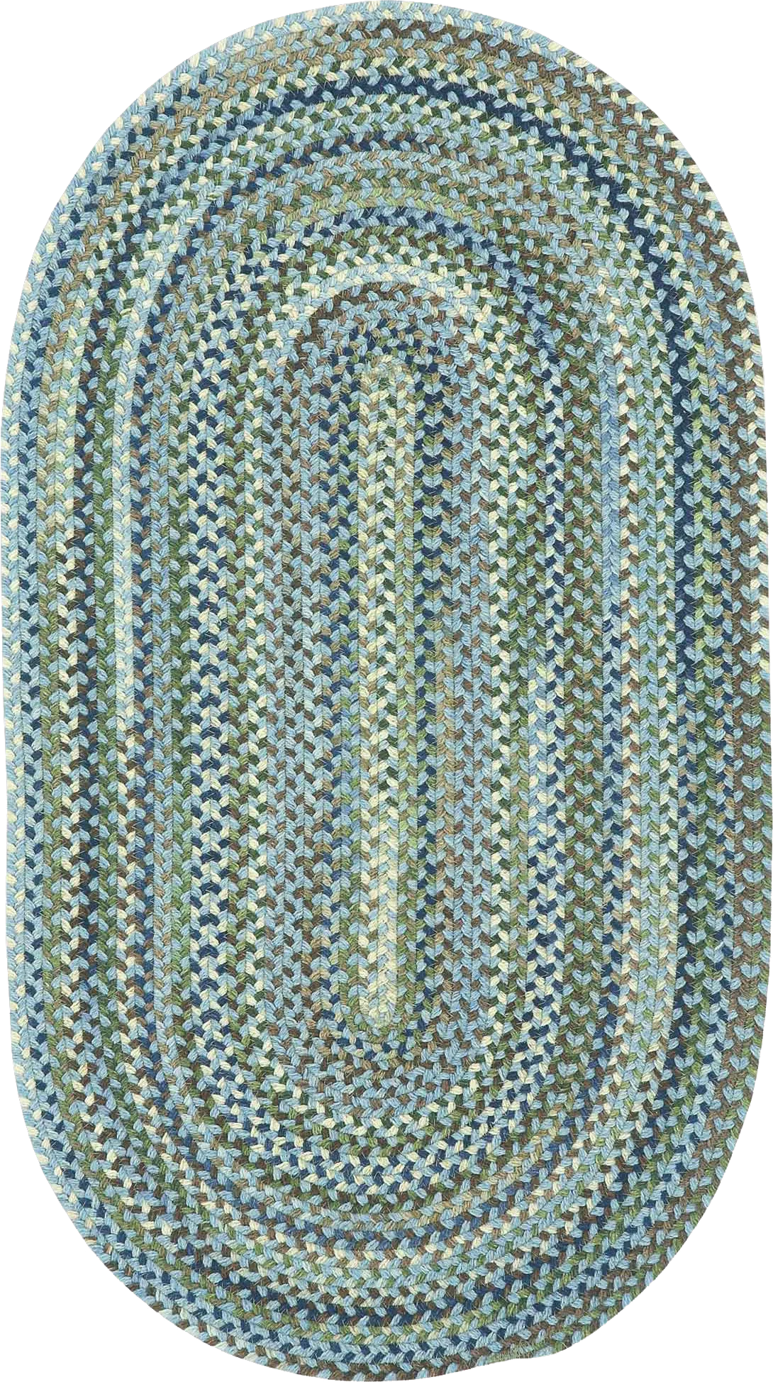 Mugadi Blue 8' x 11' Oval Rug - Thumbnail - Image 1