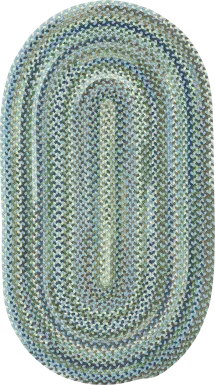 Mugadi Blue 8' x 11' Oval Rug