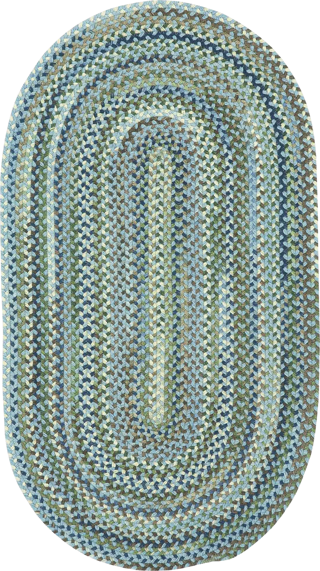 Mugadi Blue 3' x 5' Oval Rug