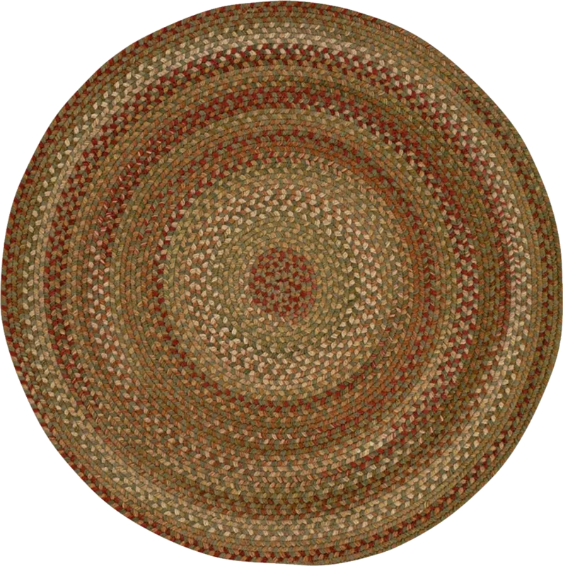 Mugadi Sage/Red 5'6 Round Rug
