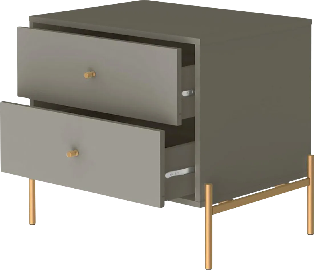 Colletta II Gray Nightstand - Thumbnail - Image 1