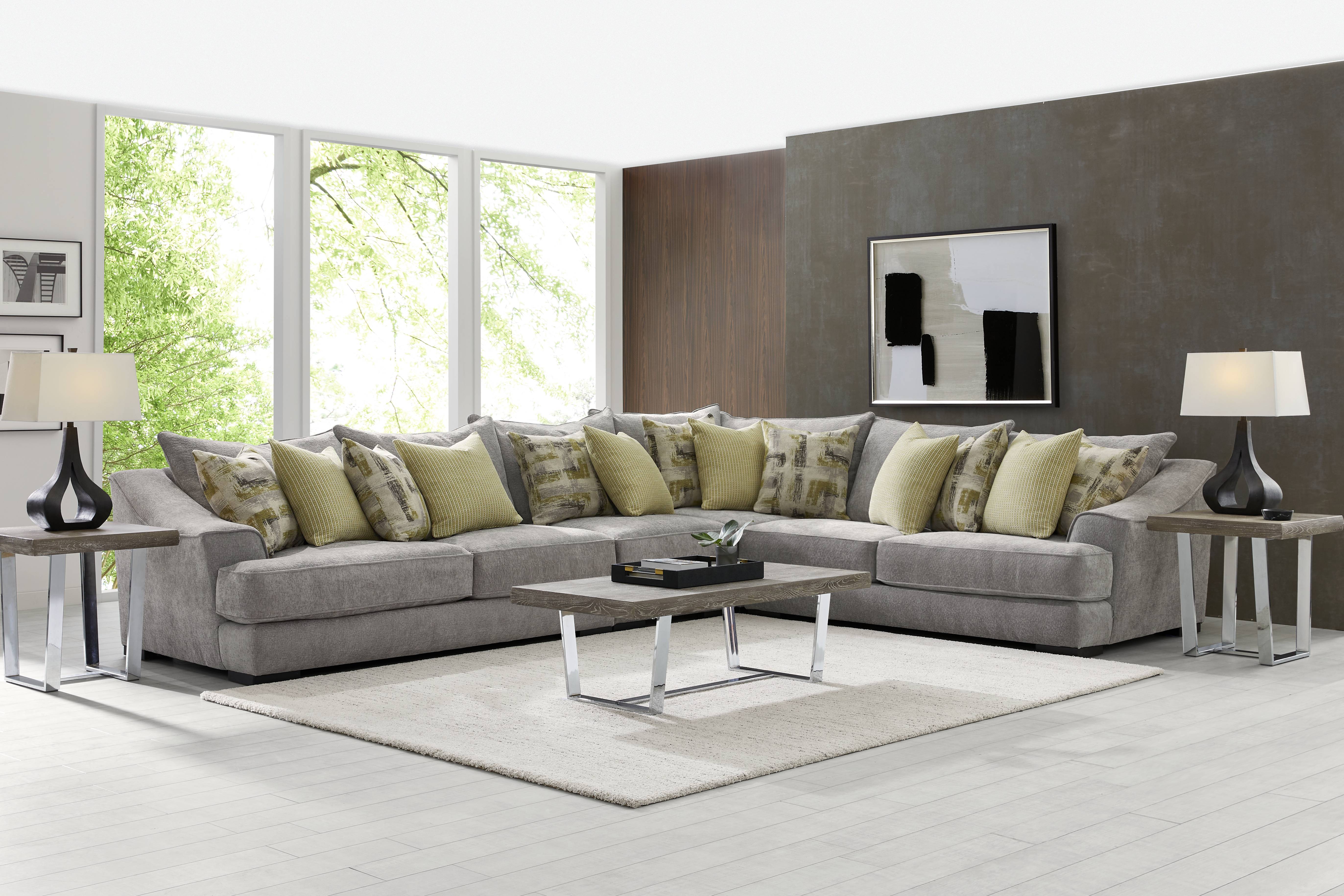 Briar Crossing Gray 7 Pc Sectional Living Room - Thumbnail - Image 1