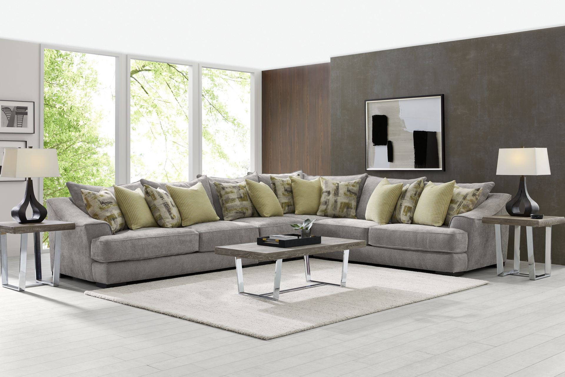 Briar Crossing Gray 7 Pc Sectional Living Room - Image 1