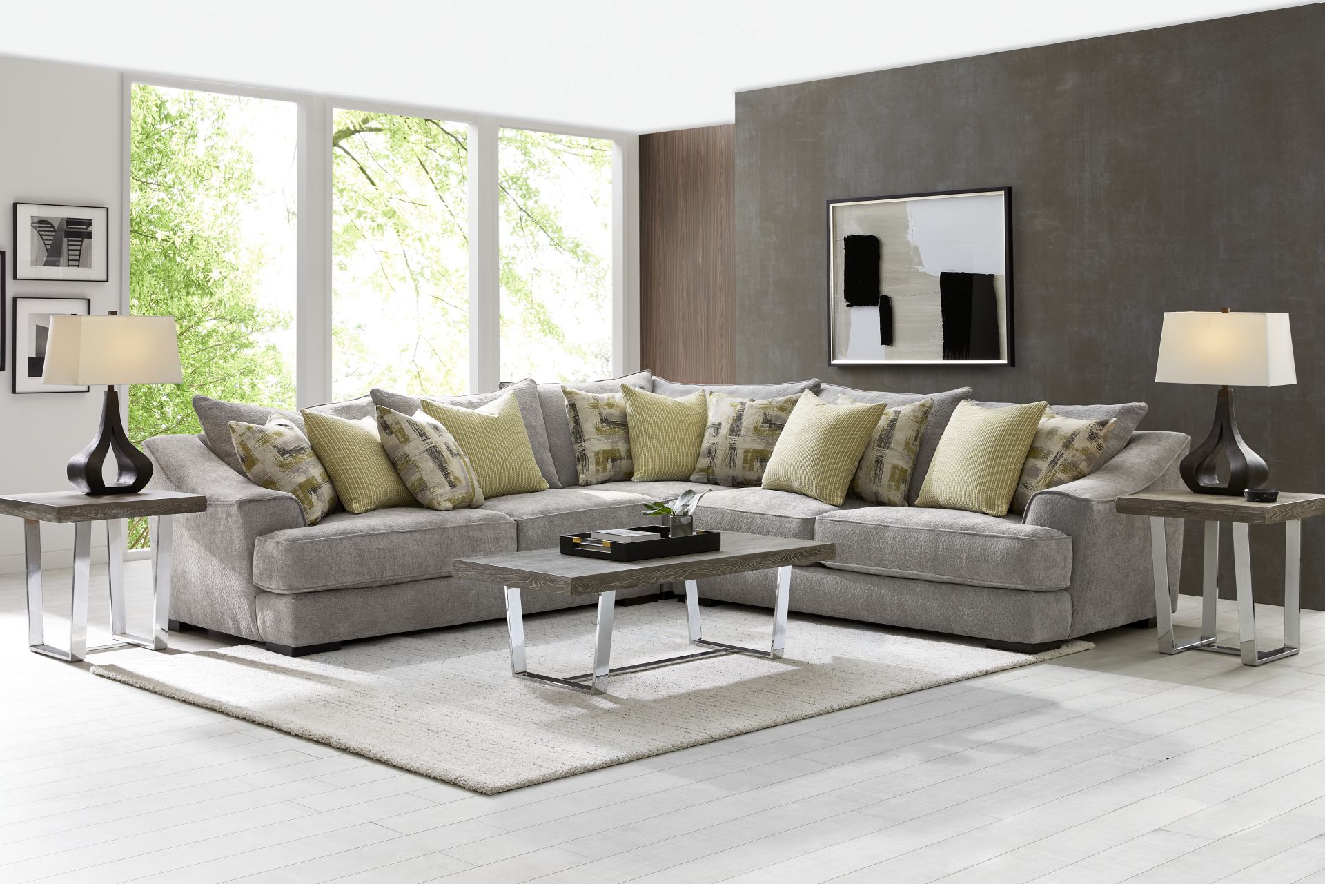 Briar Crossing Gray 6 Pc Sectional Living Room - Image 1