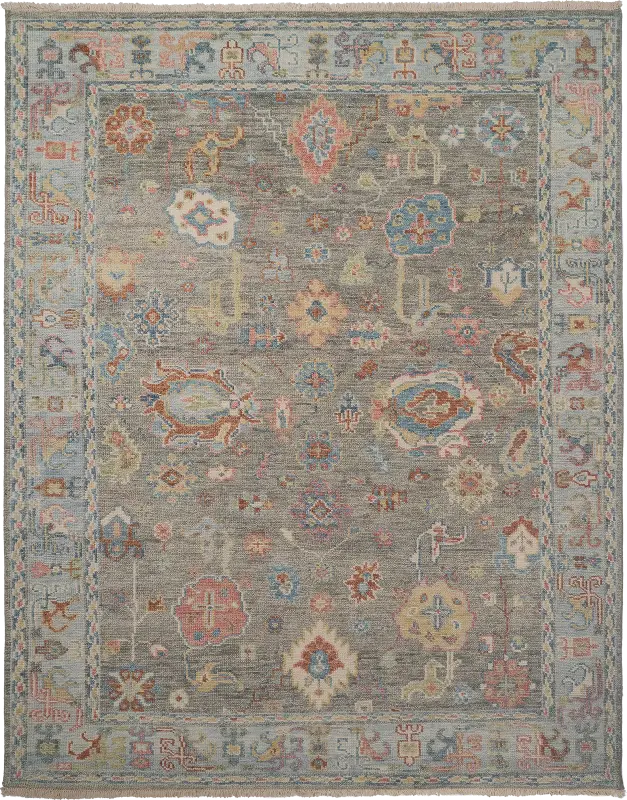 Pascester Gray/Multi 5' x 8' Rug