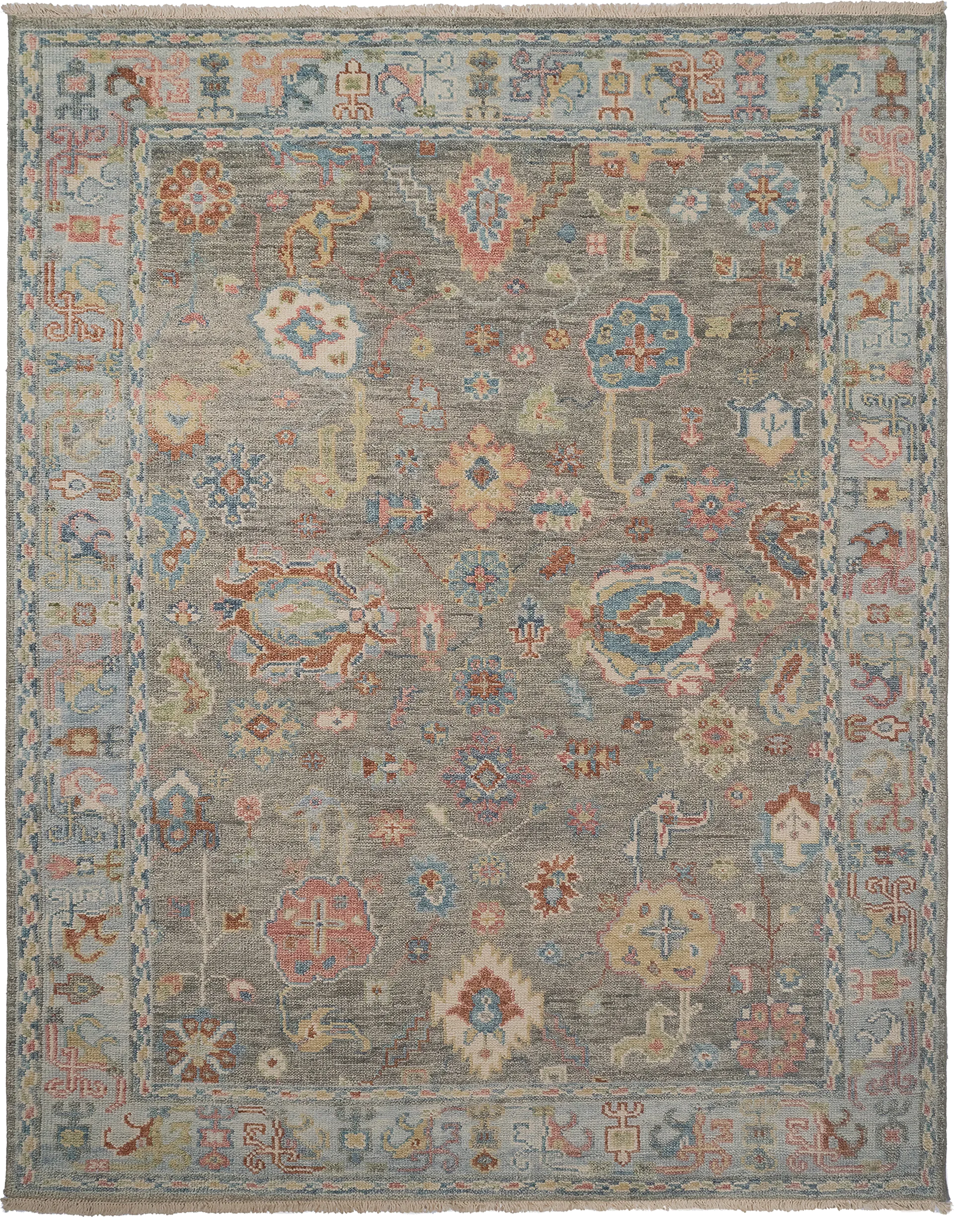 Pascester Gray/Multi 5' x 8' Rug - Image 1