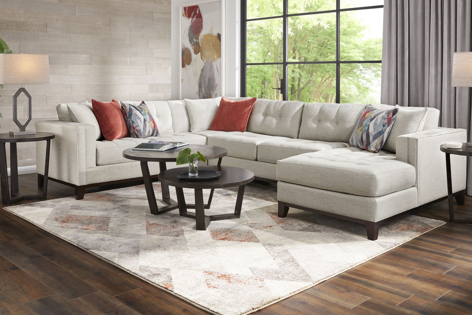 Chatham Oyster 6 Pc Sectional Living Room - Image 1