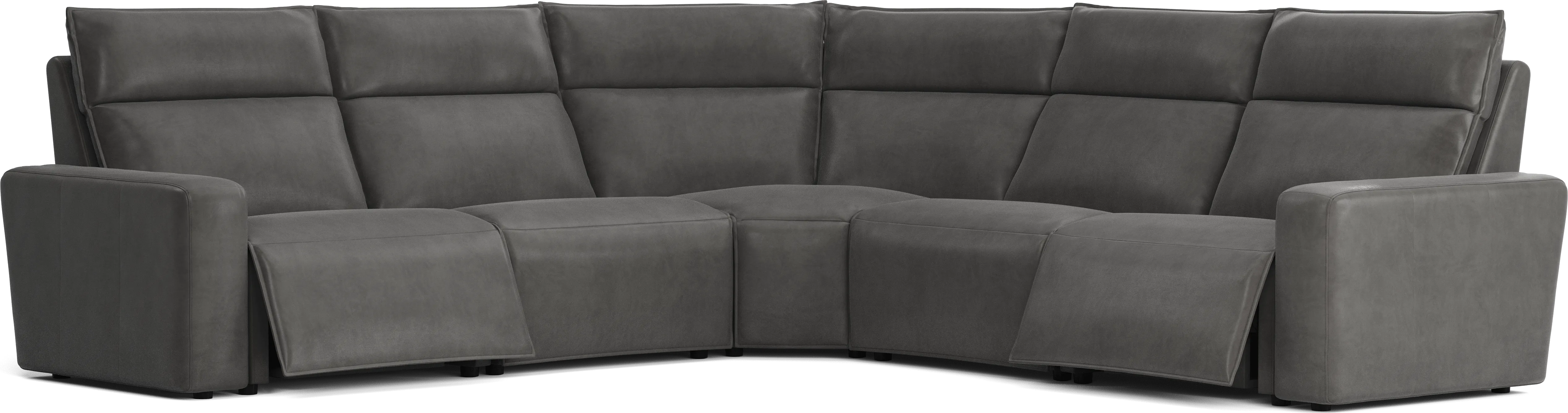 ModularTwo Charcoal 5 Pc Dual Power Reclining Sectional - Thumbnail - Image 1