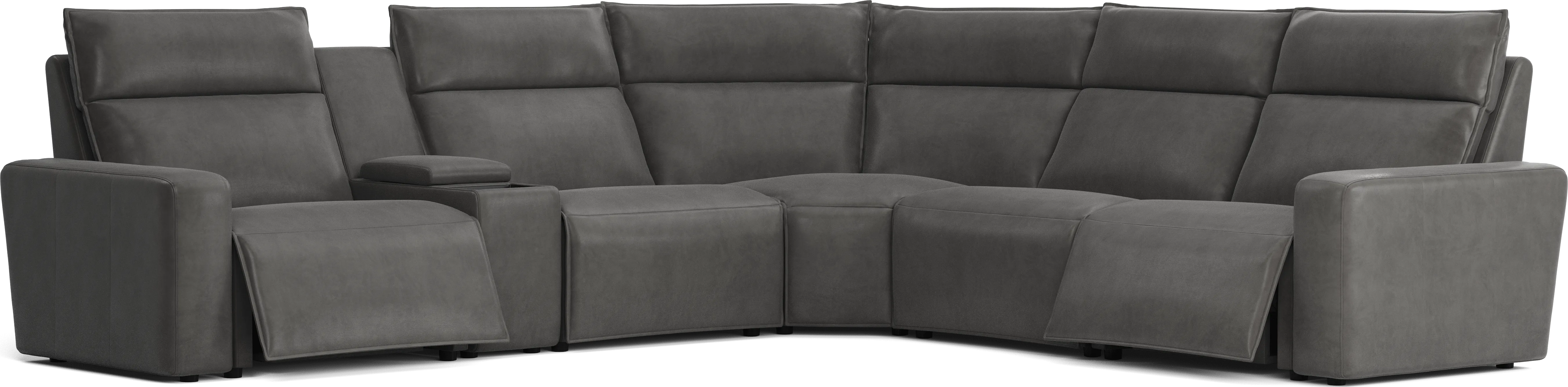 Charcoal 6 Pc Dual Power Reclining ModularTwo - Thumbnail - Image 1