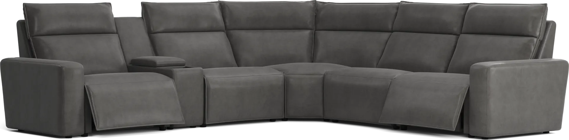 Charcoal 6 Pc Dual Power Reclining ModularTwo - Image 1
