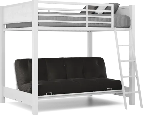 Kids Colefax Avenue White Full/Futon Bunk Bed