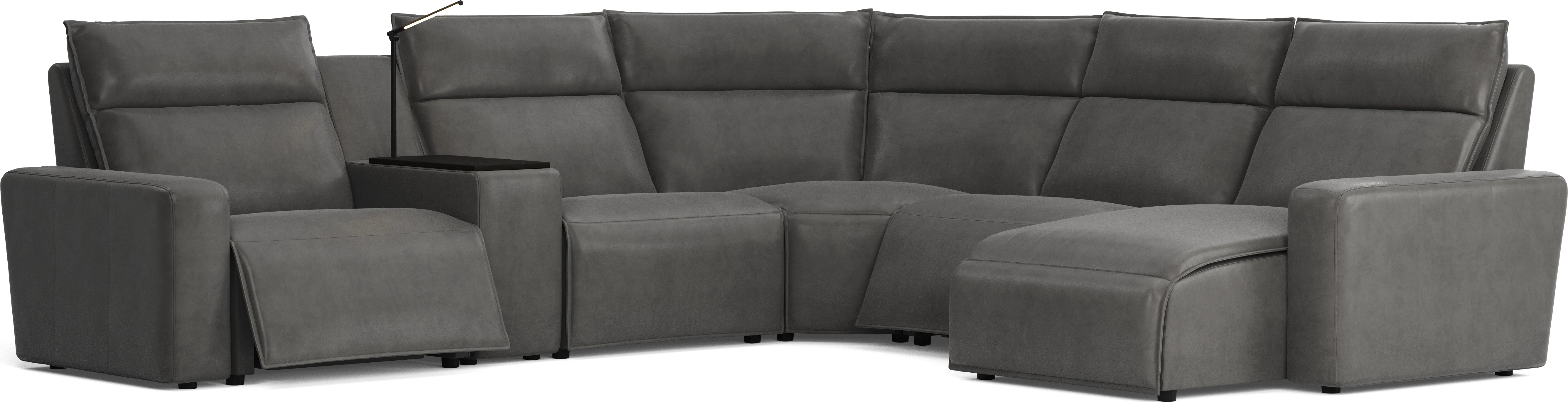 Charcoal 6 Pc Dual Power Reclining ModularTwo - Thumbnail - Image 1