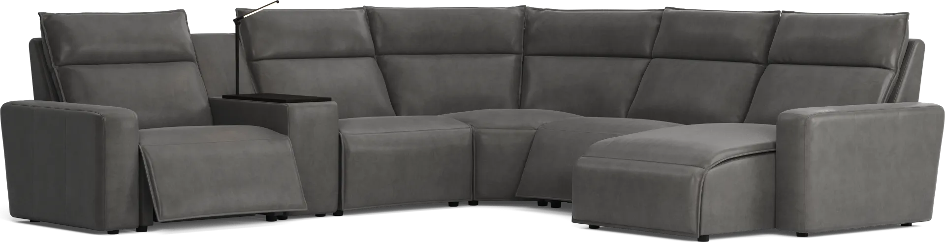Charcoal 6 Pc Dual Power Reclining ModularTwo - Image 1