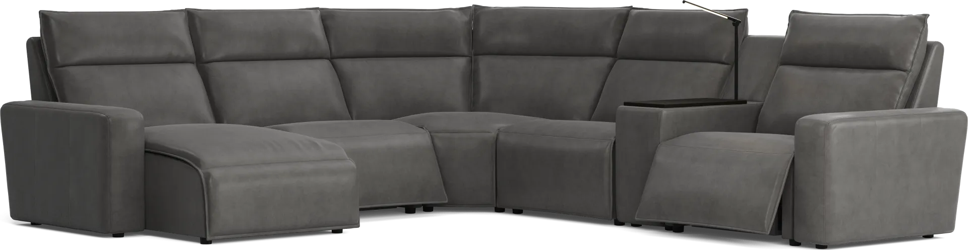 Charcoal 6 Pc Dual Power Reclining ModularTwo - Image 1