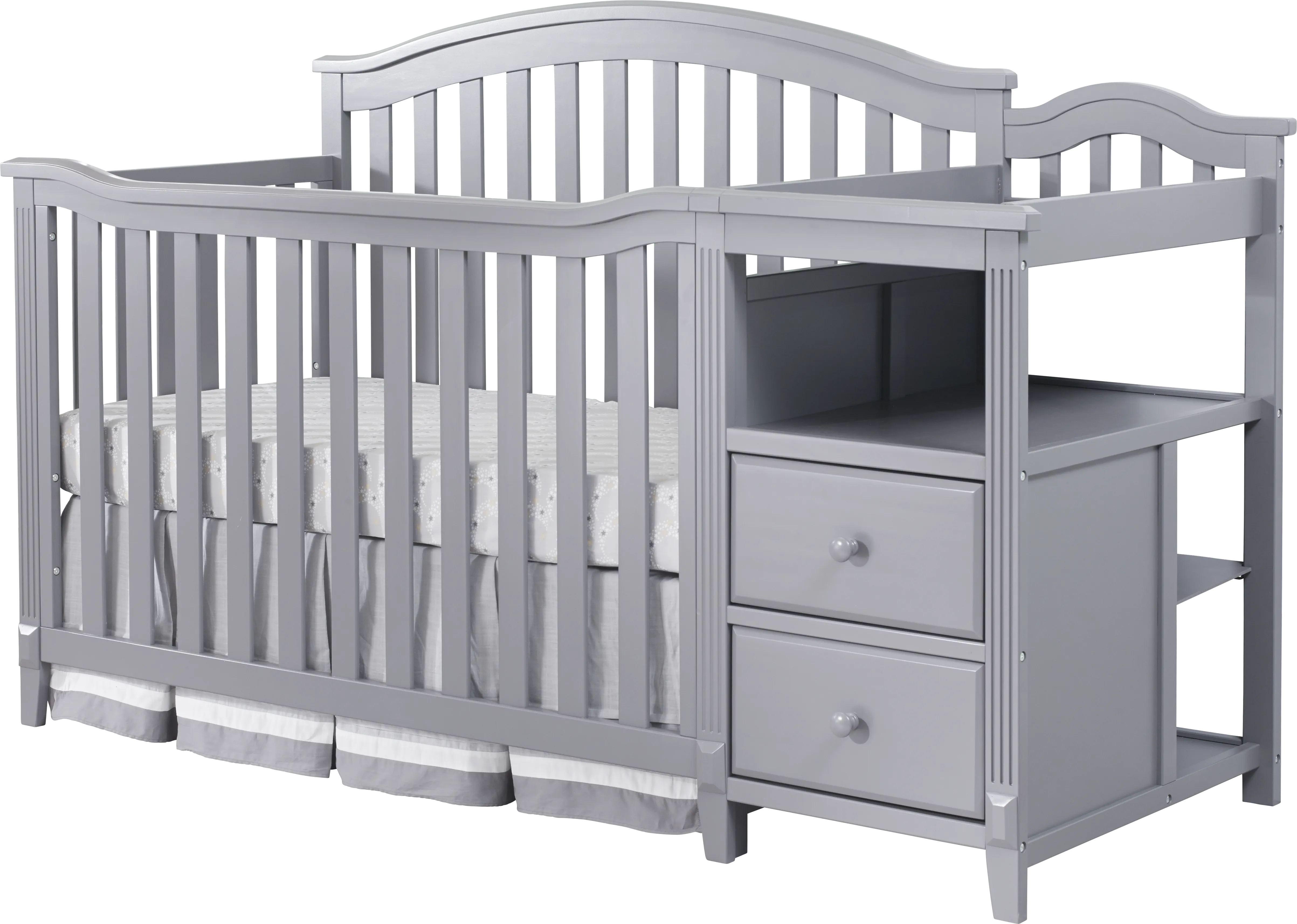 Ronja Gray Crib with Changer - Thumbnail - Image 1