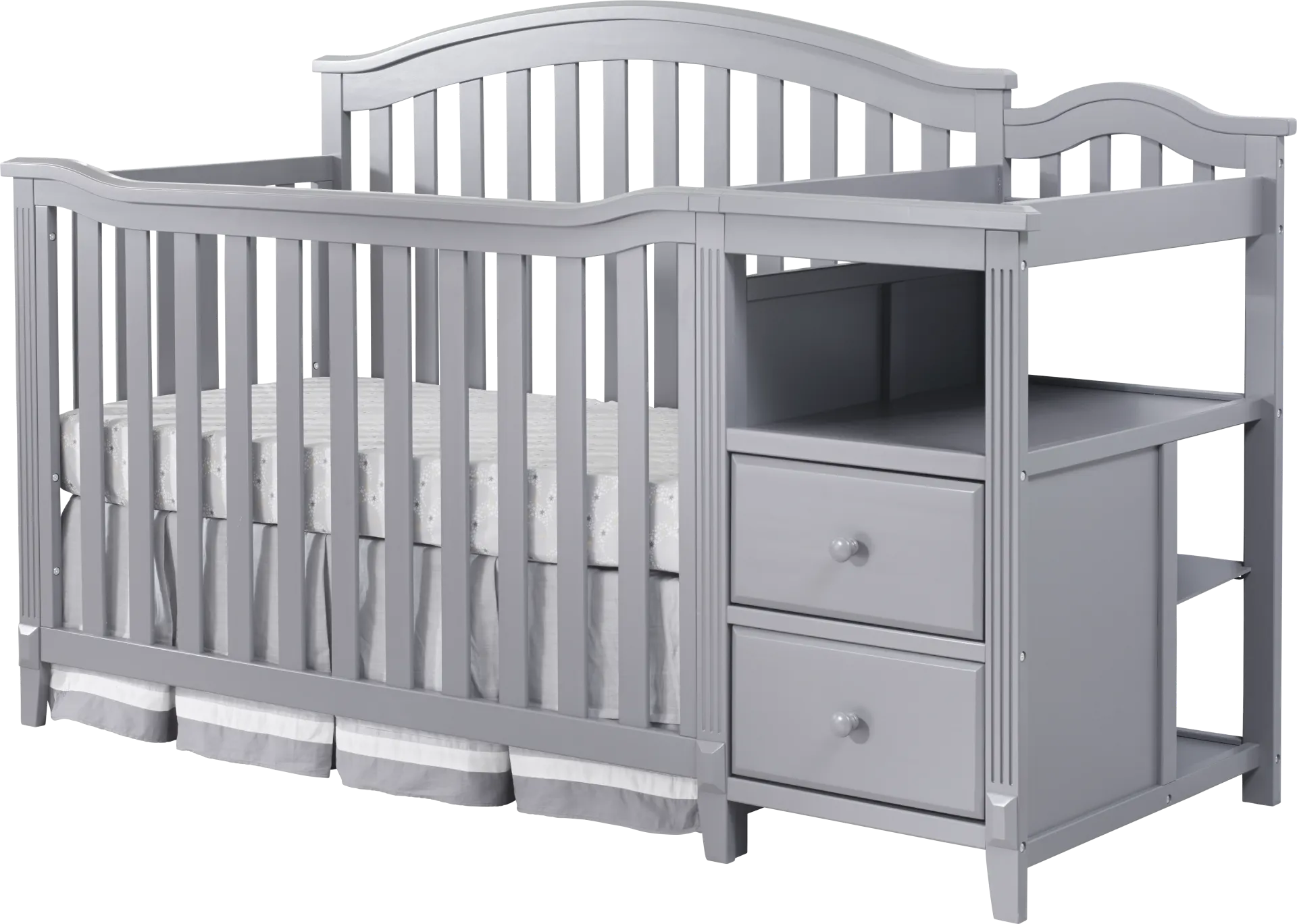 Ronja Gray Crib with Changer - Image 1