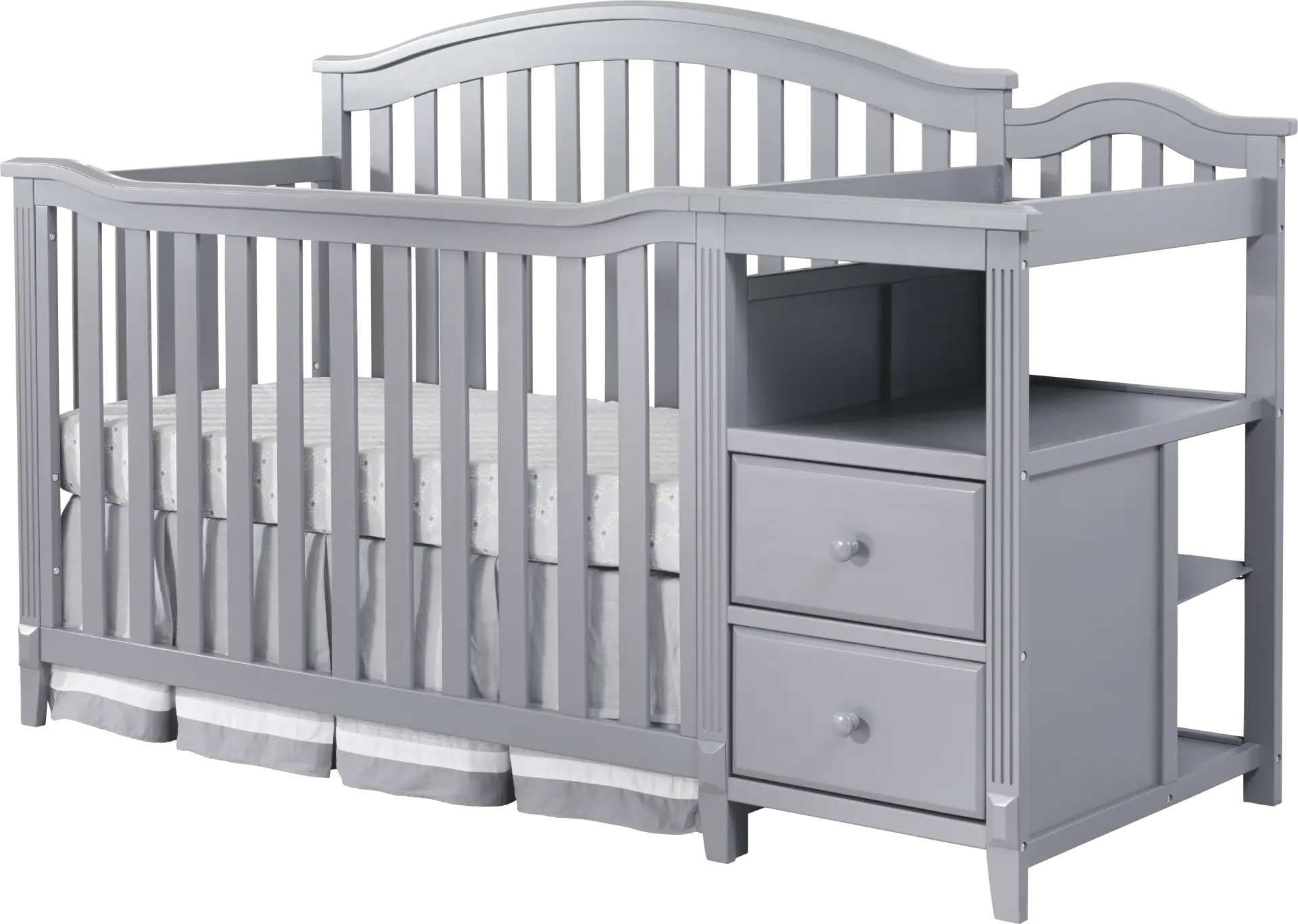 Ronja Gray Crib with Changer