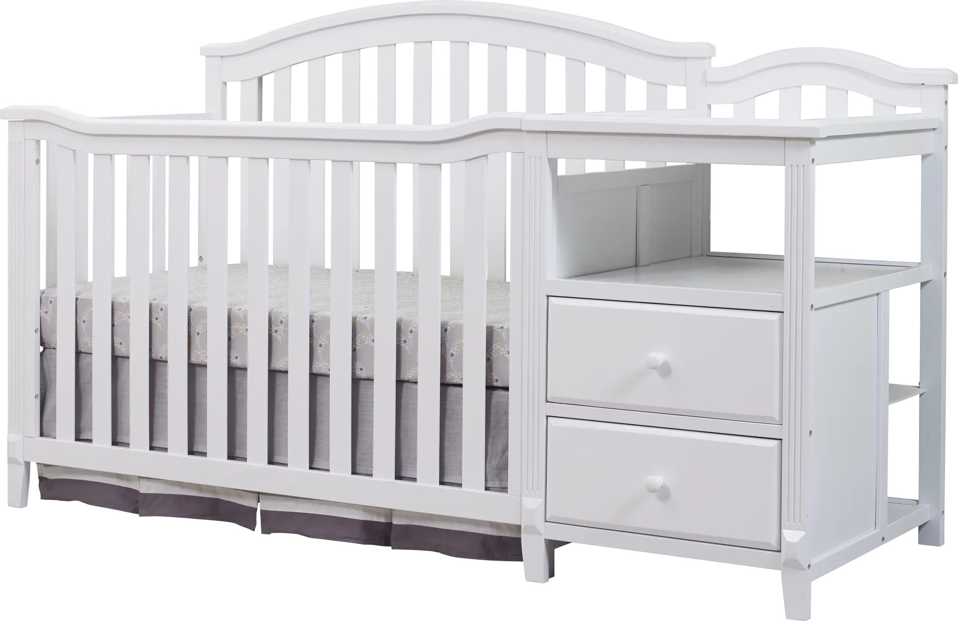 Ronja White Crib with Changer - Image 1