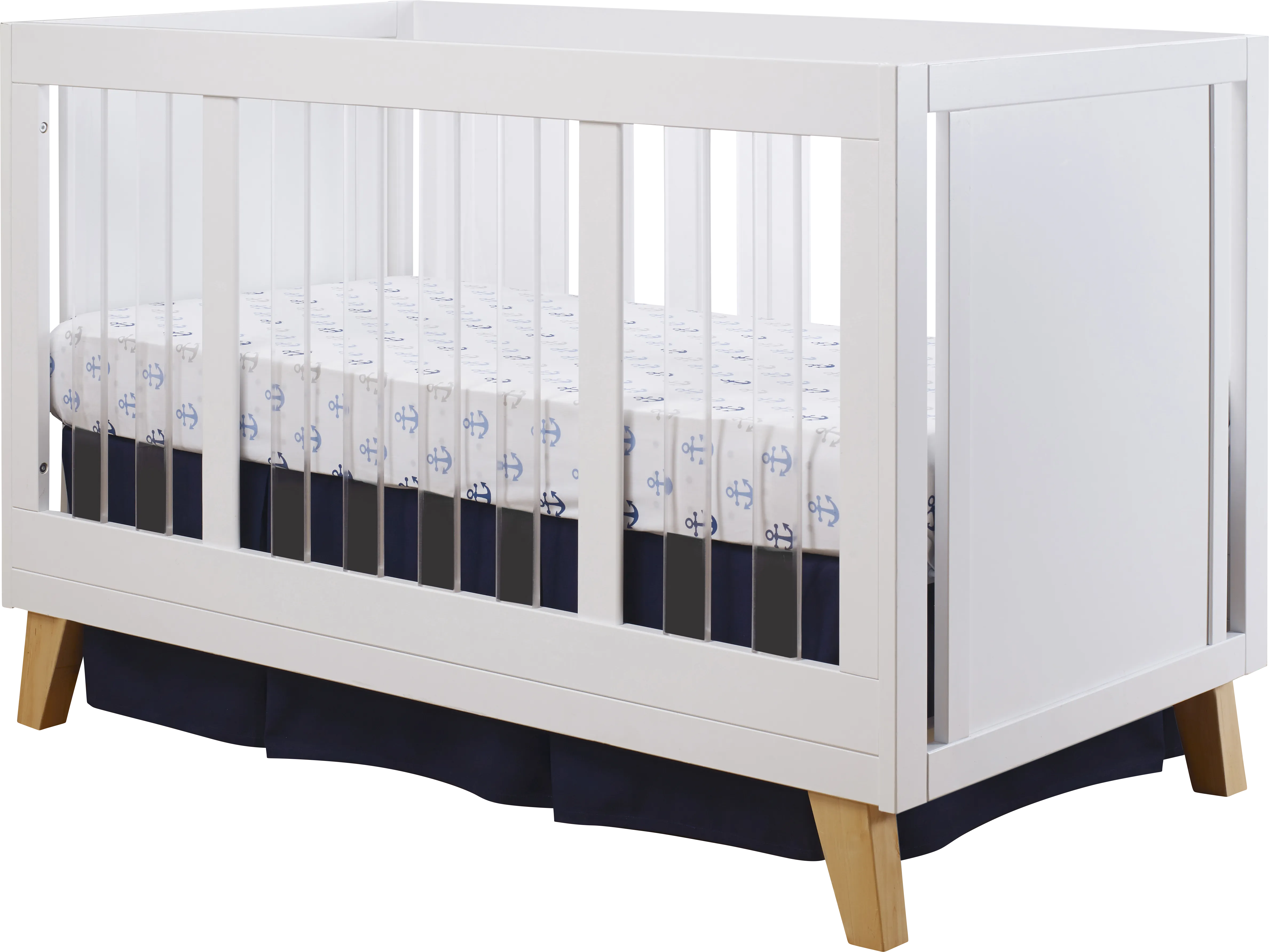 Malou White Natural Crib - Thumbnail - Image 1